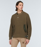 Sacai - Ribbed-knit cotton-blend sweater