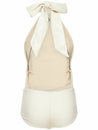 PHILOSOPHY DI LORENZO SERAFINI Coated Faux Leather Bodysuit