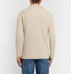 Brunello Cucinelli - Double-Breasted Ribbed Virgin Wool, Cashmere and Silk-Blend Cardigan - Men - Cream