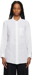 Engineered Garments White Rounded Collar Shirt