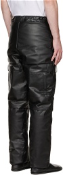Bloke Black Paneled Faux Leather Pants