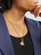 Foundrae - Strength and Arrow Medium Belcher 18-Karat Gold Diamond Necklace