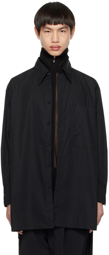 Photo: Y's Black Double Layered Shirt