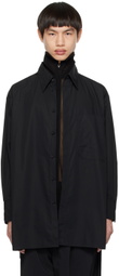 Y's Black Double Layered Shirt