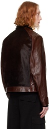 Our Legacy Brown Andalou Leather Jacket