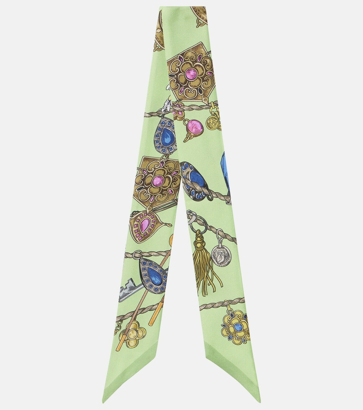 Versace Floral silk twill scarf