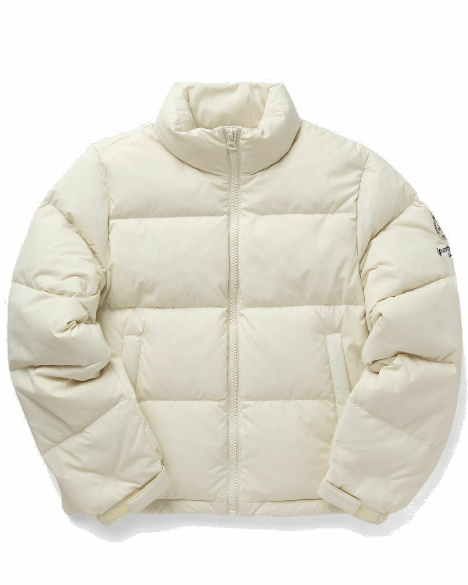 Photo: Sporty & Rich Crown La Puffer Jacket Beige - Womens - Down & Puffer Jackets