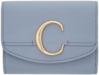 Chloé Blue Small 'Chloé C' Trifold Wallet