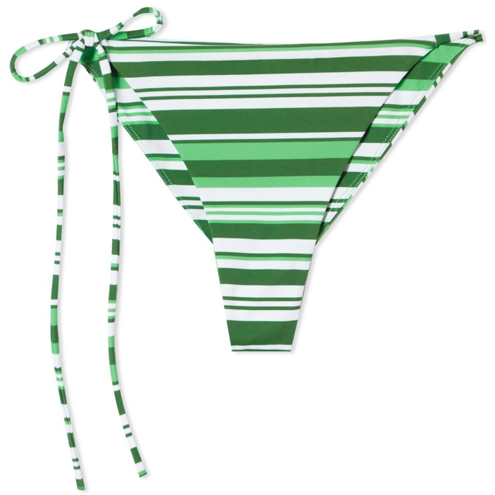 Photo: Adanola Women's Tie Side Bikini Bottoms in Green Stripe