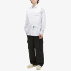 Comme des Garçons Homme Men's Stripe Multi Pocket Shirt in White/Navy