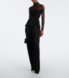 Elie Saab Lace-trimmed bustier top
