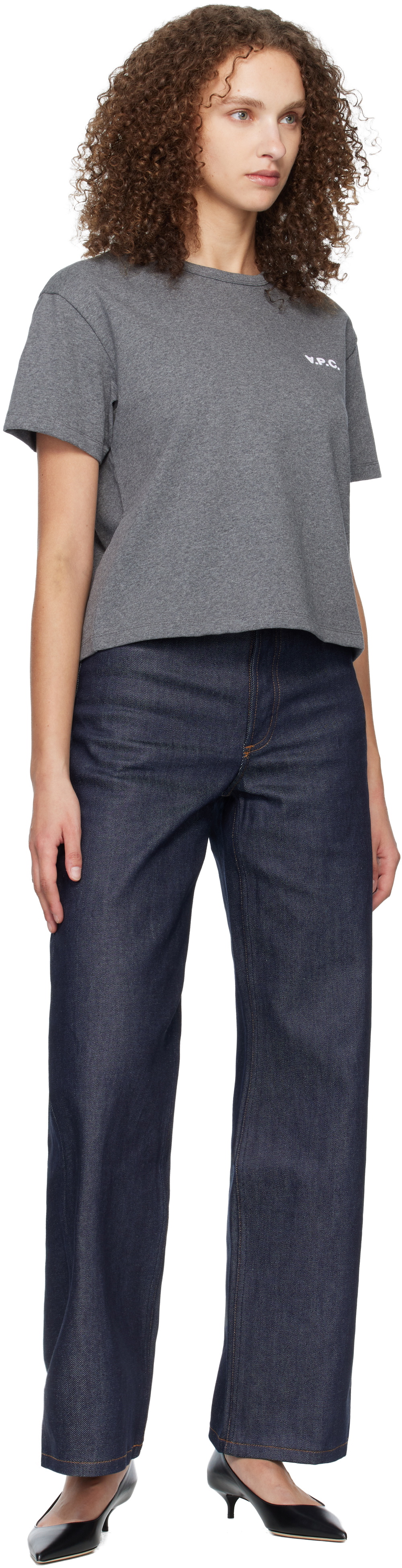 A.P.C. Gray Boxy Petit 'VPC' T-shirt