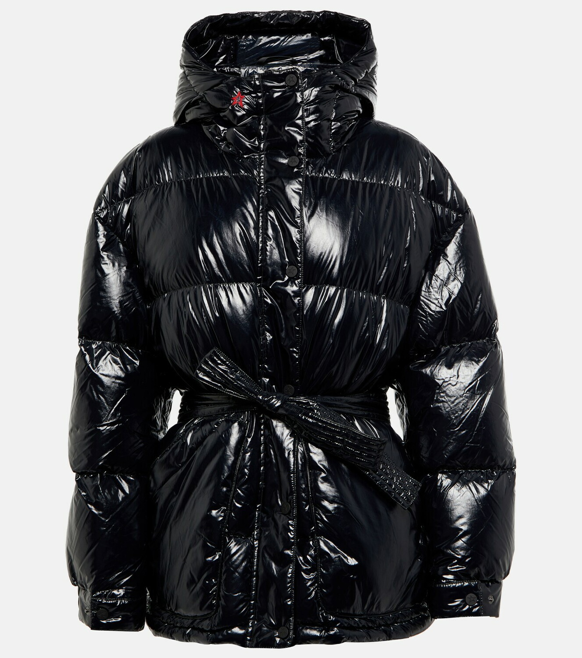 Perfect Moment Metallic belted down parka