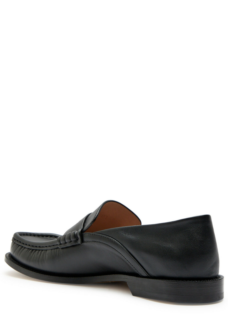 Loewe Campo Leather Loafers Black