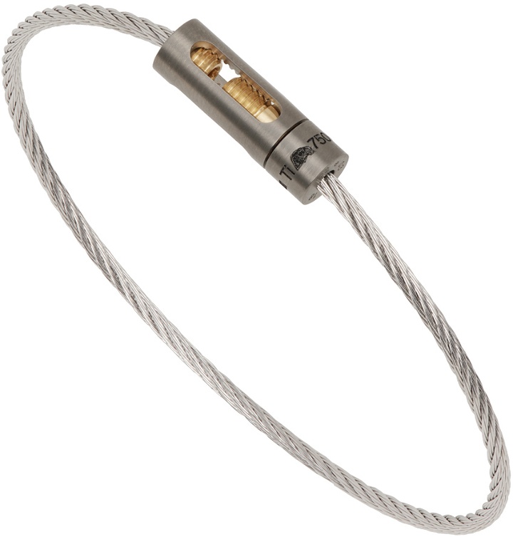 Photo: Le Gramme Silver 'Le 5 Grammes' Punched Cable Bracelet