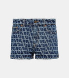 Valentino Toile Iconographe denim shorts