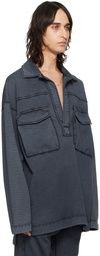 Dries Van Noten Gray Dropped Shoulder Polo