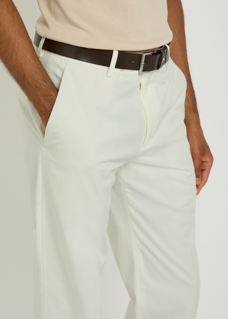Tods Straight-leg Cotton Trousers White