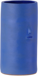 Rami Kim Studio Blue Ceramic Face Vase