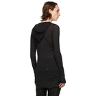 Rick Owens Black Hooded Rib T Hoodie