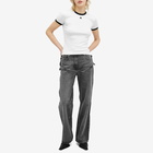 Courreges Women's Courrèges Reedition Contrast T-Shirt in Heritage White/Black