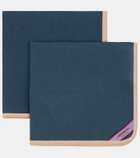 La DoubleJ Rainbow Navy Large set of 2 napkins