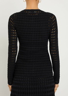 Simkhai Mabel Textured Cut-out Knit top Black