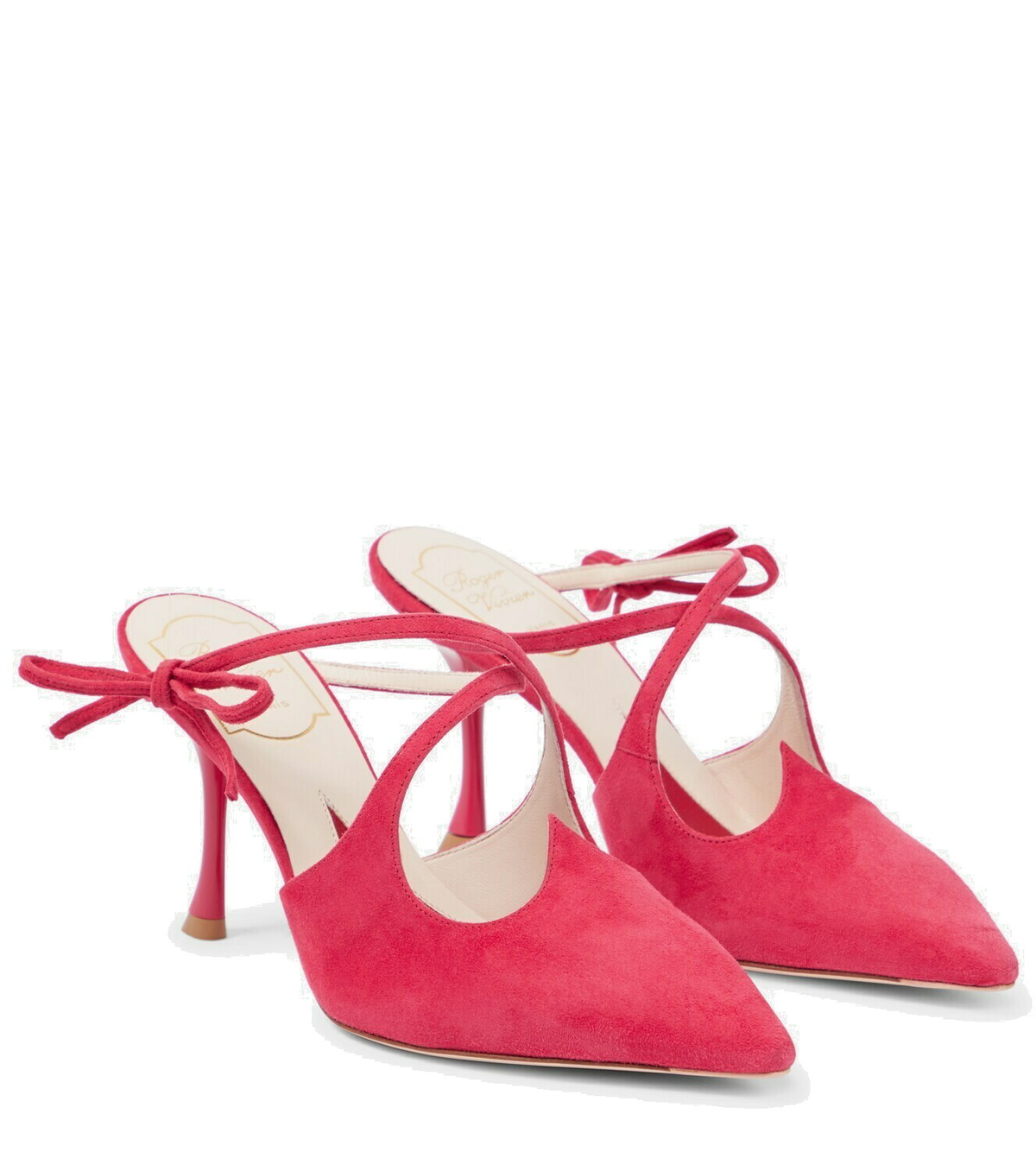 Roger String Roger Vivier I Love Vivier Bow String suede mules Roger Vivier