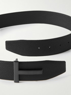 TOM FORD - 4cm Full-Grain Leather Belt - Black