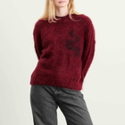 Isabel Marant Women's Mirella Fluffy Logo Knit in Deep Red