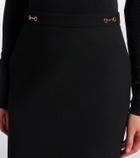 Gucci Horsebit wool crêpe pencil skirt
