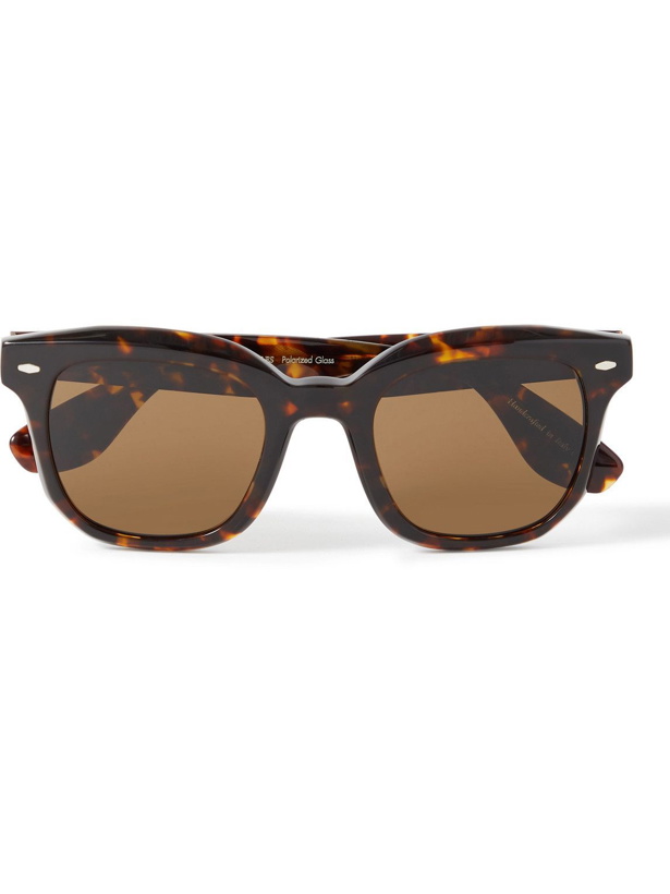 Photo: Brunello Cucinelli - Oliver Peoples Square-Frame Tortoiseshell Acetate Sunglasses