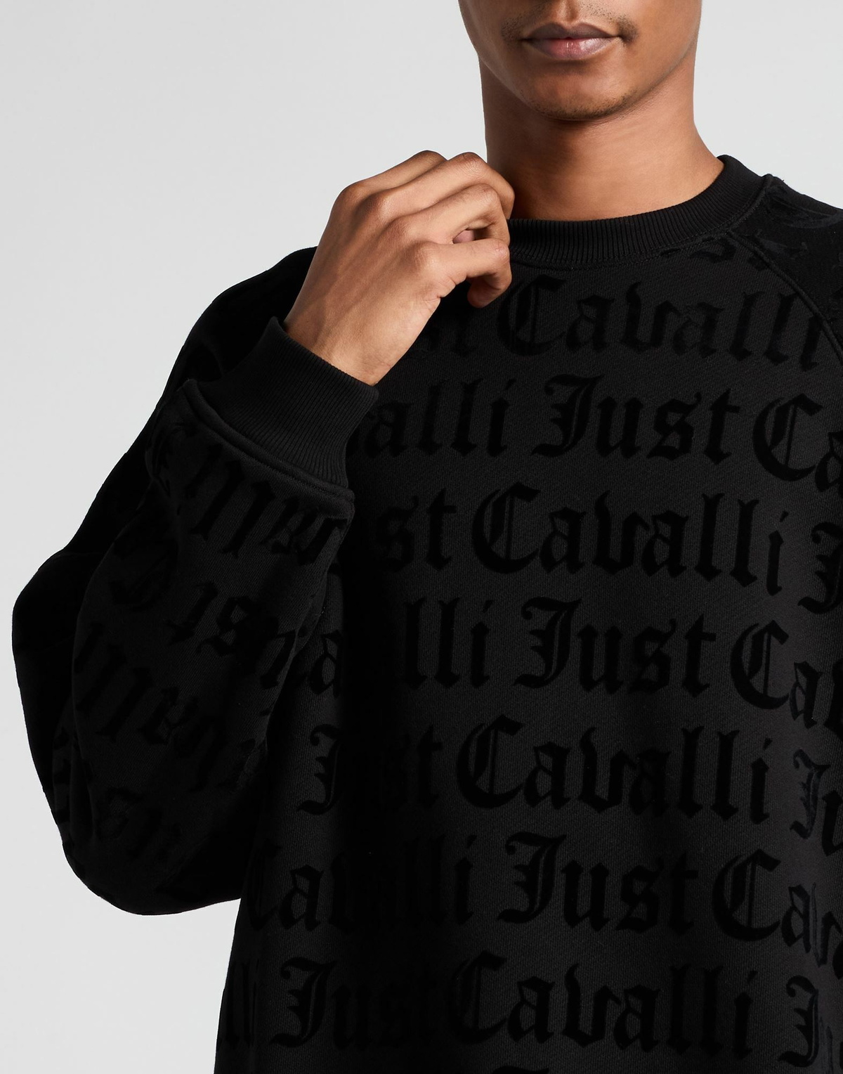 Just Cavalli Mens Sweatshirt in Black