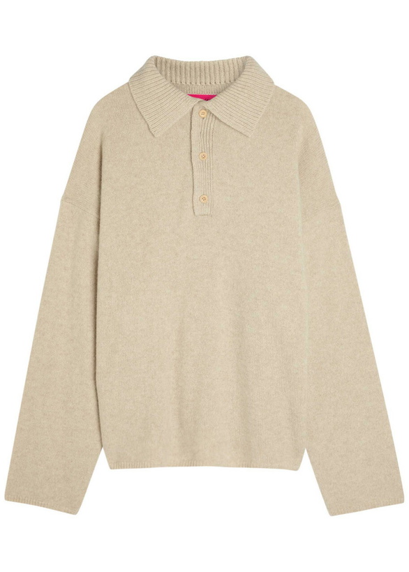 Photo: The Elder Statesman Dume Cashmere Rugby Jumper White