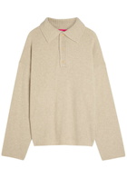The Elder Statesman Dume Cashmere Rugby Jumper White