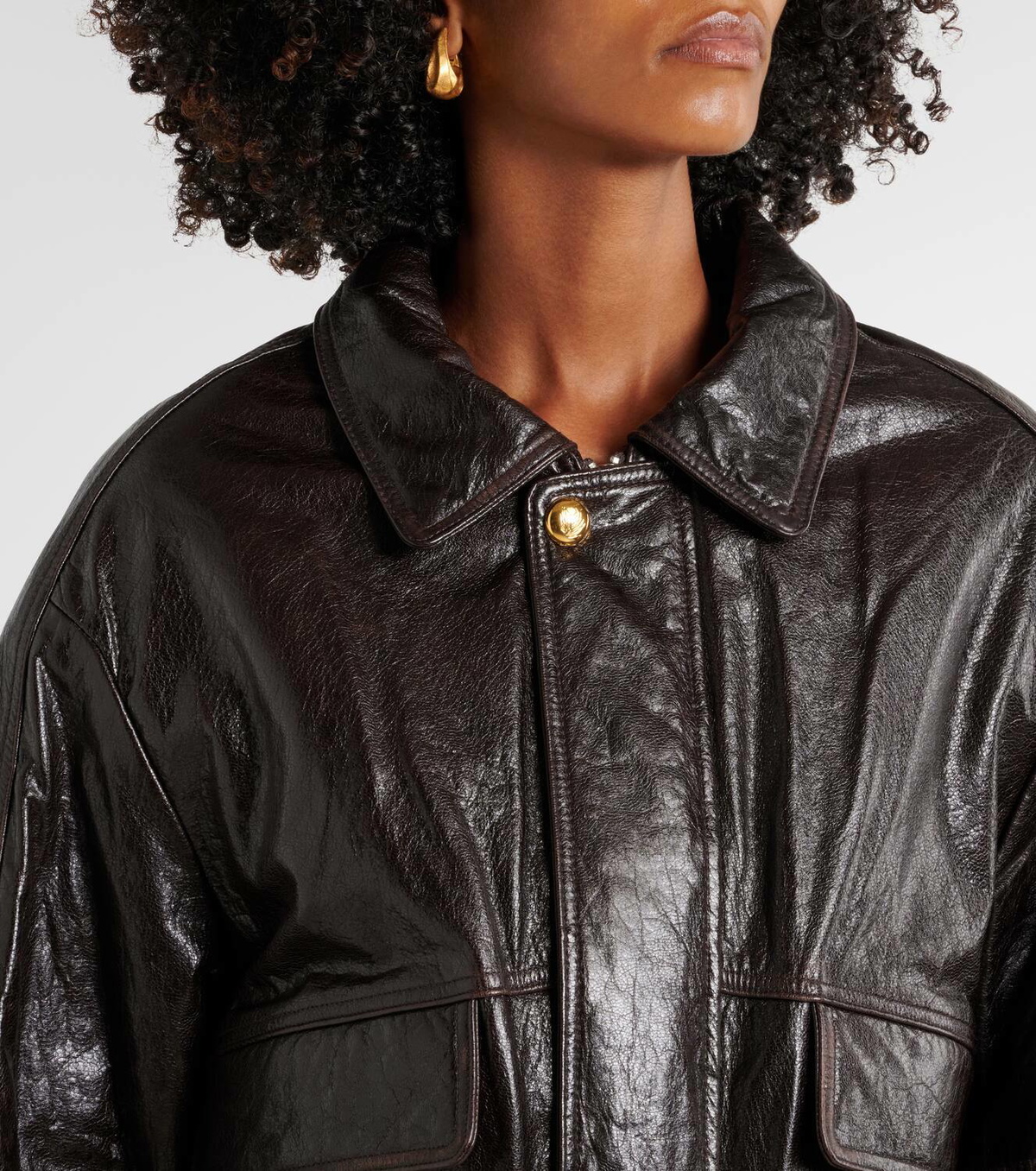 Jacques Wei Leather bomber jacket Jacques Wei