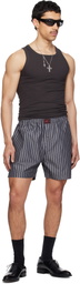 WILLY CHAVARRIA Black & White Willy Woven Boxer Shorts