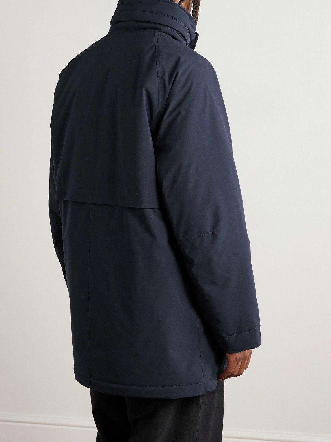 Stone Island - Logo-Appliquéd SHELL-R_e.dye® PrimaLoft® Coat - Blue