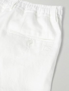 Dolce&Gabbana - Straight-Leg Pleated Linen Trousers - White