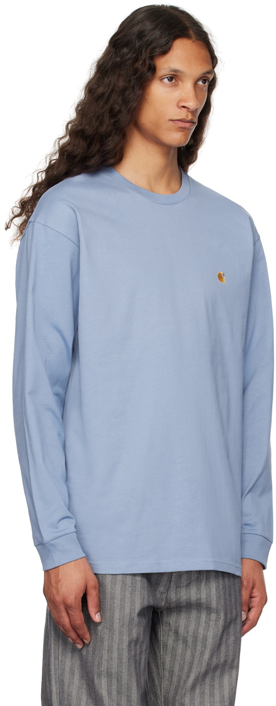 Carhartt Work In Progress Blue Chase Long Sleeve T-Shirt Carhartt WIP