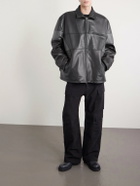 VETEMENTS - Cut-Up Oversized Patchwork Leather Jacket - Black