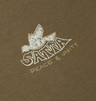 Satta - Logo-Print Organic Cotton Hoodie - Green