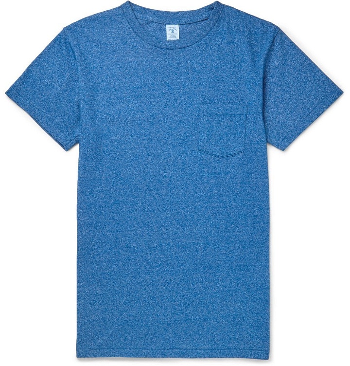 Photo: Velva Sheen - Mélange Cotton-Blend Jersey T-Shirt - Men - Blue
