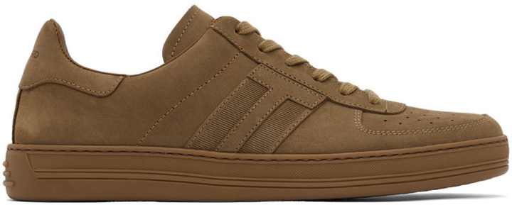 Photo: TOM FORD Khaki Suede Radcliffe Sneakers