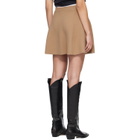 GANNI Tan Cashmere Wool Miniskirt