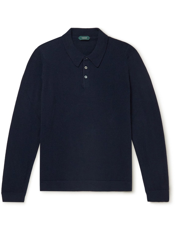 Photo: Incotex - Slim-Fit Virgin Wool and Cashmere-Blend Polo Shirt - Unknown