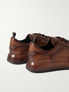 OFFICINE CREATIVE - Race Lux 1 Glossed Leather Sneakers - Brown