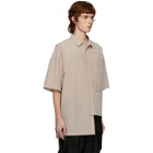 Ziggy Chen Off-White Cotton Short Sleeve Shirt