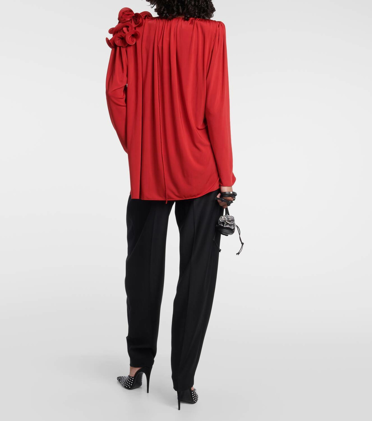 Magda Butrym Floral-appliqué blouse Magda Butrym