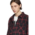 Nudie Jeans Black and Red Gabriel Shadow Check Shirt